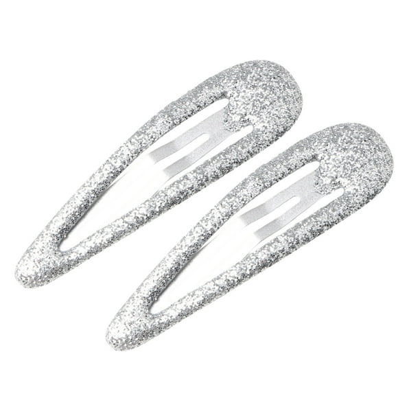 Pinza Para El Cabello Set de 2 pinzas brillantes para el cabello con lentejuelas, ideales para uso diario y fiestas. Rkxzt