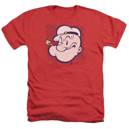Popeye The Sailor Man Animated Cartoon Character Head Adult Heather T-Shirt