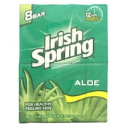 Aloe Deodorant Soap by Irish Spring for Unisex - 8 x 4 oz Soap