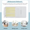 thumbnail image 6 of MAYEERTY Sideboard Buffet Cabinet with Adjustable Shelves & Silver Handles, White, 6 of 9