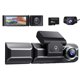 thumbnail image 1 of 3 canales DVR para coche 4K + 1080P videocámara para coche G-Sensor IR visión nocturna (tarjeta SD 64G), 1 of 4