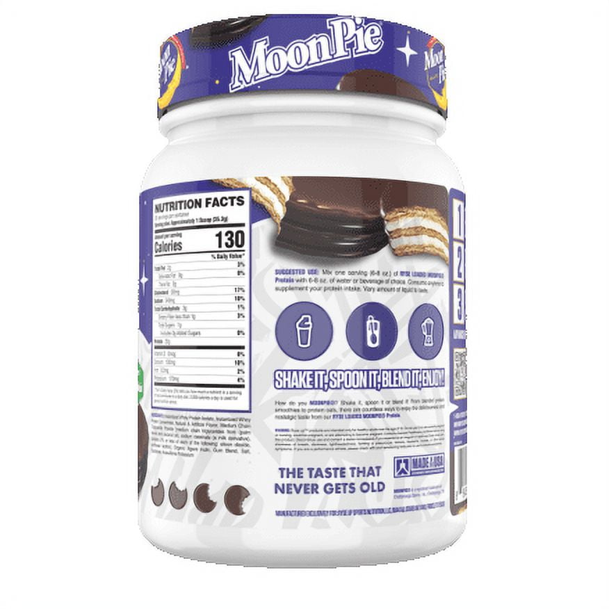 RYSE Loaded Protein Powder, Chocolate Moonpie, 20 Servings, 25g Protein per Serving, Post Workout