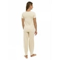 thumbnail image 2 of Pajama Set PJ Cotton Lounge Sleep Wear V-Neck Top & Long Pants by Lunarable, 2 of 3
