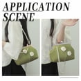 thumbnail image 4 of 2Pcs 2 Colors Alloy Purse Frames with Imitation Bamboo Stick Handle Plastic Pearl Beads for Knitting Bags Mixed Color 20.4x14cm 1pc/color, 4 of 5