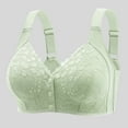 thumbnail image 2 of NIEWTR Front Closure Bras for Older Women Full Coverage Wireless Bras for Seniors Comfort Front Close Push Up Bras with Back Support Everyday Bras(Light Green,40), 2 of 3