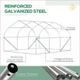 thumbnail image 3 of Greenhouses 11.5'x10'x6.5' Walk-in for Backyard Gardening, invernadero, Zippered Door Mesh Windows | off-white | galvanized steel, 3 of 6