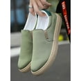 thumbnail image 5 of Gomelly Mens Canvas Shoes Slip On Loafers Casual Sneakers Comfortable Boat Shoes Green 9, 5 of 8