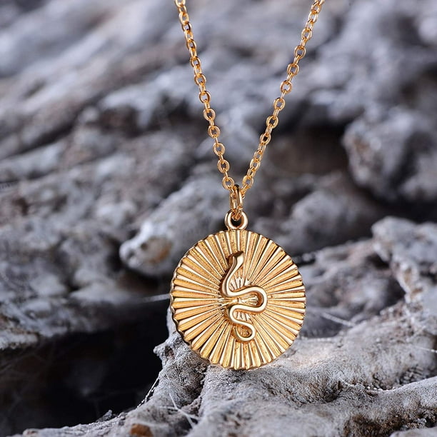 Carved hotsell coin necklace