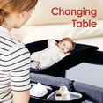 thumbnail image 3 of LINLUX Foldable Baby Bedside Crib Bassinet, Infant Pack and Play Playard, Newborn Playpen Changing Table,Dark Gray, 3 of 9