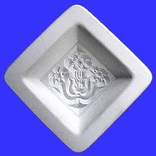 Tuscan tile plastic mold  4" reusable casting mould 