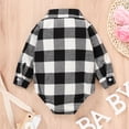 thumbnail image 6 of Younger Tree Newborn Baby Boy Girl Christmas Long Sleeve Plaid Flannel Shirt Romper Clothes Outfits,6-12M, 6 of 7