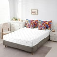 thumbnail image 4 of Erosebridal Building Blocks 7 Pcs Comforter Set Queen, Colorful Toy Bedding, 3D Rainbow Construction Brick Sheet Set Bed in A Bag Funny Patchwork Geometric Rectangle Quilt, 4 of 5