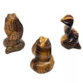 thumbnail image 2 of HOOUN 1.5" Natural Crystal Snake Carved Quartz Stone Serpent Rock Healing Reiki Decor-Tiger Eye-1PC (Random Pick), 2 of 8