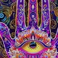 thumbnail image 5 of Orinice Psychedelic Art Bathroom Decor Set, Colorful Luxurious Graphic Print Polyester Fabric Fashion Shower Curtain Set with Hooks, Chic Modern Design, Waterproof 36x72, 5 of 7