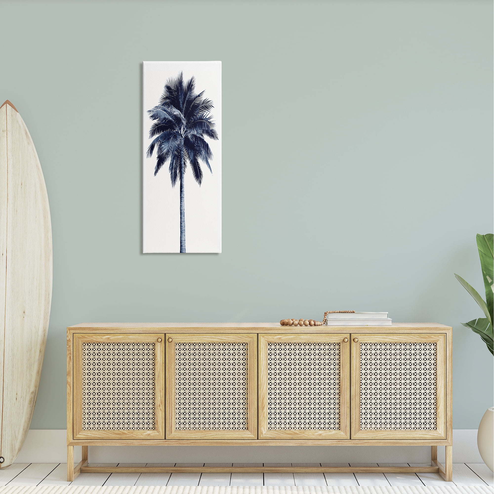 Stupell Industries Modern Palm Tree Plant Leaves Cropped Photography Canvas Wall Art, 17 x 40, Design by Devon Davis