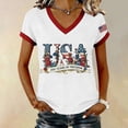 thumbnail image 2 of kaondbfi Summer Tops for Women Women's 250Th Anniversary Print V Neck T Shirt 250Th Anniversary Tshirt Patriotic Tee Womens Essentials Fashion Clothing, 2 of 7