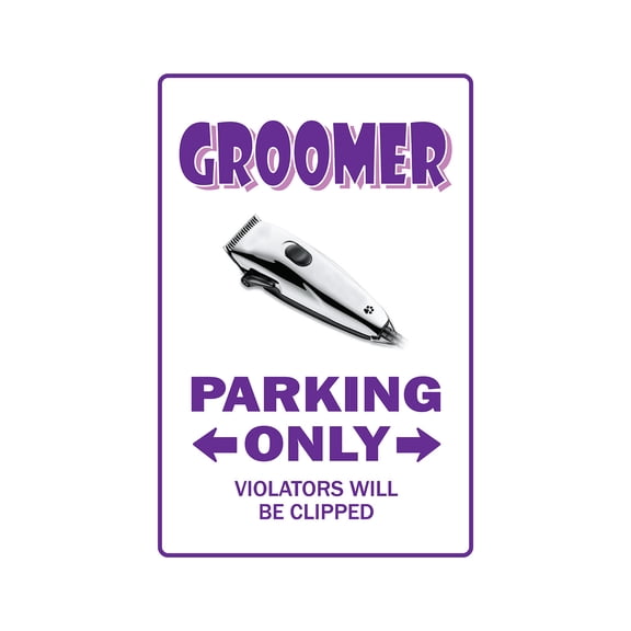 SignMission Z-Groomer 12 in. Groomer Sign Parking Sign - Pet Dog Cat Kennel Veterinarian Vet