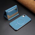 thumbnail image 4 of Allytechgroup 2-in-1 Magnetic Wallet Case for Apple iPhone XR, Detachable Card Holder with Zipper Pocket RFID Blocking Kickstand PU Leather Protective Flip Cover with 6 Slots, Lightblue, 4 of 5