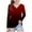 Red B, variant on WRKEKC Girls Long Sleeve Tees Casual Stylish Gradient Gradient Color Print V Neck Soft Stretchy Comfortable Slim Fit Blouses for Spring Fall 3-14 Years