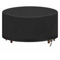thumbnail image 1 of Cubierta redonda para mesa de jardín, lona para exteriores, jardín, sala de estar, impermeable, anti-UV, Oxford, resistente funda para mesa y silla de jardín, 12871CM, 1 of 5
