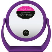 Swissco Soft Touch Round Standing Mirror 1X/10X in Purple