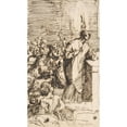 thumbnail image 2 of Giovanni Lanfranco 12x18 Black Ornate Wood Framed Double Matted Museum Art Print Titled - The Miraculous Mass of Saint Martin of Tours with the Apparition of a Ball of Fire Above His He, 2 of 5