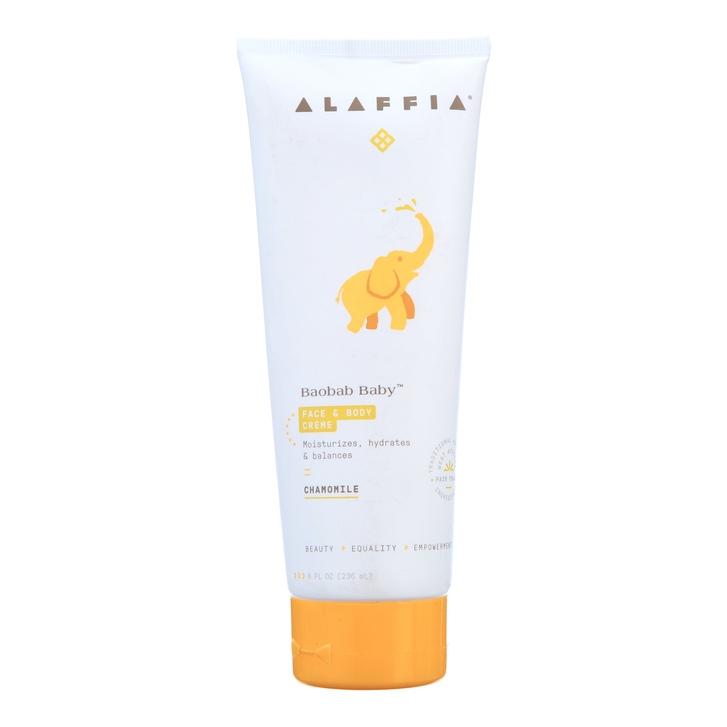 Alaffia Baobab Baby Moisturizing Face & Body Créme, Chamomile, 8 oz