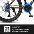 thumbnail image 4 of SUWU 24/26 Inches Wheels Mountain Bike High Carbon Steel Mountain Bicycles for Adults All-Terrain Tires 21-Speed MTB Suspension Fork Dual Disc Brakes for Womens Mens, 4 of 7
