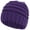 Purple, variant on Men/Women's Chunky Soft Knitted Warm Winter Beanie Hat, Natural