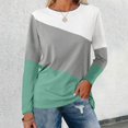thumbnail image 2 of SNKSDGM Hauts à Manches Longues pour Femmes Blouses Ajustées pour le Travail T-Shirt Décontracté à Col Rond Imprimé Respirant TTG, 2 of 4