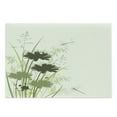 thumbnail image 1 of Dragonfly Cutting Board, Lake Flowers Leaves on Abstract Backdrop Bird Like Bugs, Decorative Tempered Glass Cutting and Serving Board, Large Size, Pale Green Dark Green, by Ambesonne, 1 of 1