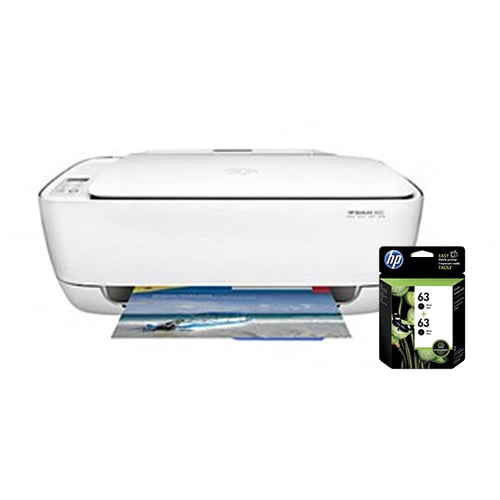 HP DeskJet 3630 AIO Printer w/ 63 2Pack Black Ink Cartridges Business