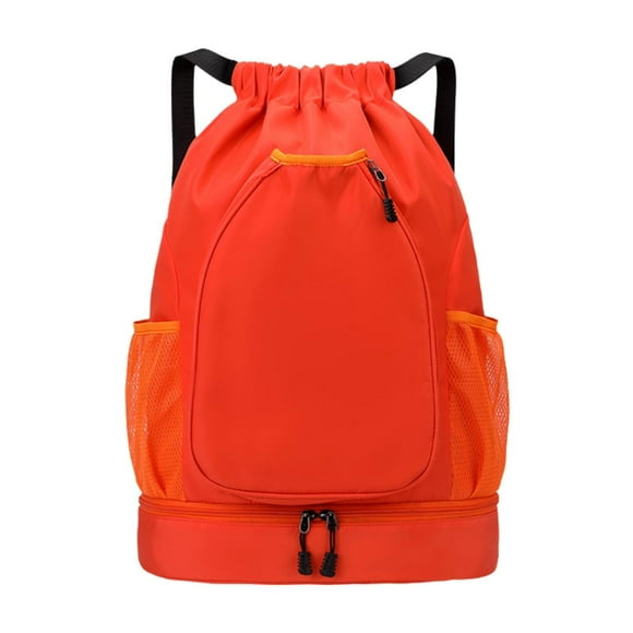 Mochila de baloncesto de gran capacidad para guardar raquetas de baloncesto al aire libre. naranja