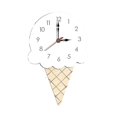 thumbnail image 1 of Reloj de pared de helado de estilo nórdico, reloj de madera silencioso para sala de estar en casa Afortunado Sencillez, 1 of 2