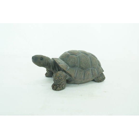 Hi-Line Gifts Creeping Tortoise Outdoor Garden Statue - 10" - Green and Brown