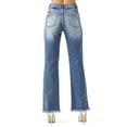 thumbnail image 2 of Risen Jeans Womens Juniors High Rise Wide Straight-Leg Denim Pants (Dark Denim, 3), 2 of 4