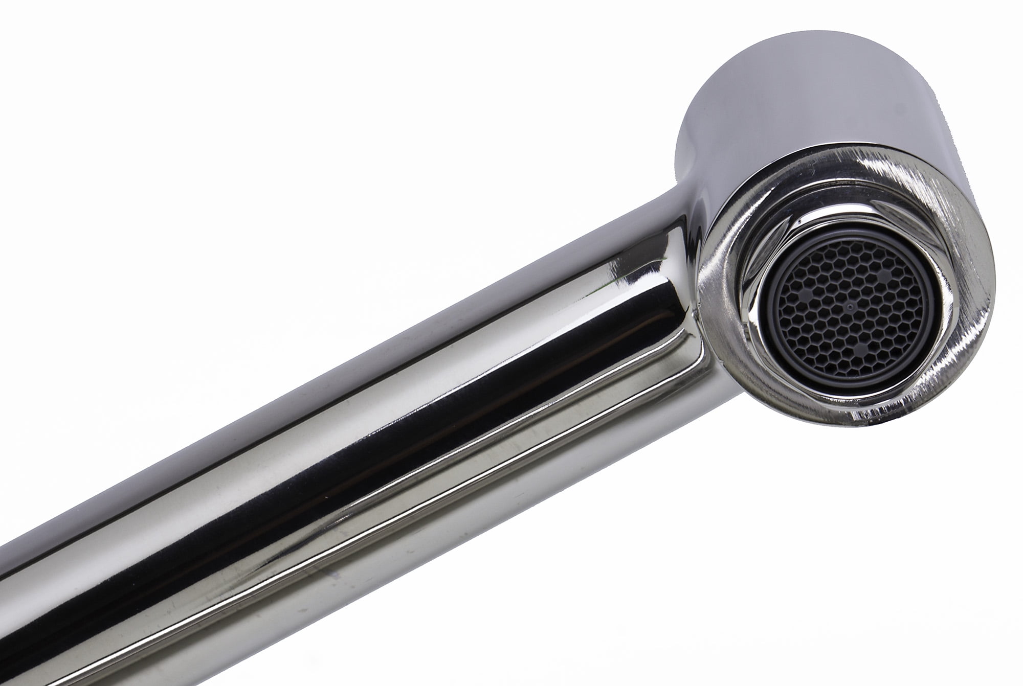 ALFI brand AB2038-PSS Solid Polished Stainless Steel Retractable Single Hole Kitchen Faucet