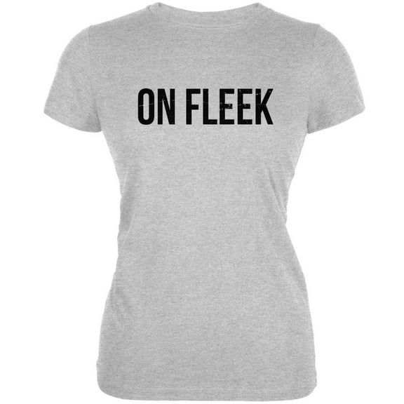 On Fleek Heather Grey Juniors Soft T-Shirt - Small