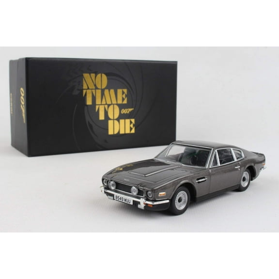 Aston Martin V8 RHD (Right Hand Drive) Black Metallic James Bond 007 "No Time To Die" (2021) Movie Diecast Model Car by Corgi