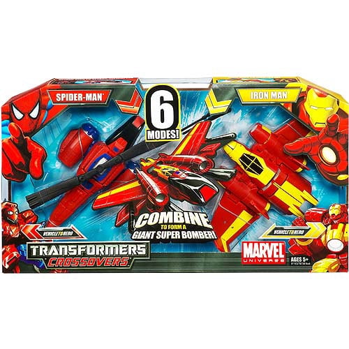 TRANSFORMERS Crossover MARVEL 4体セット Hasbro Transformers Marvel IRON MAN+VENOM+SPIDERMAN+HUMAN TORCH