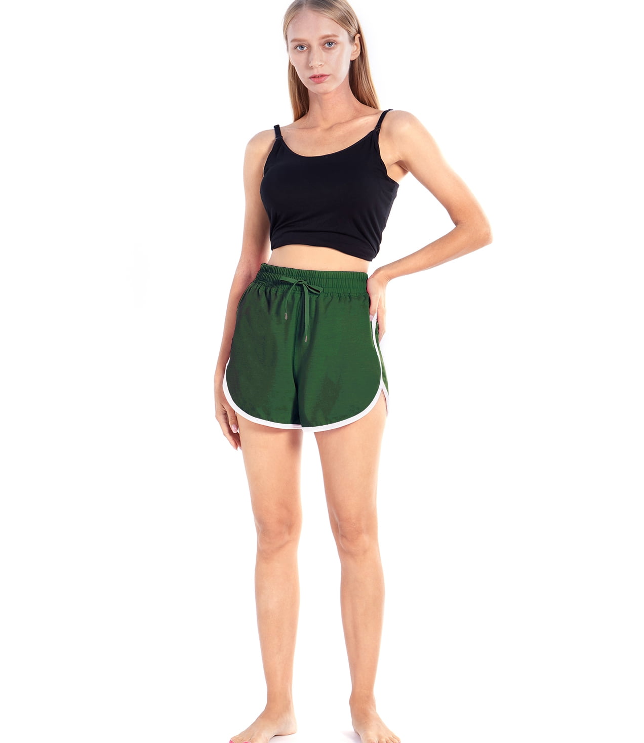 Girls' 2-in-1 Athletic Shorts – Running, Cheer, Gym With Pockets, Size 6-14 Years