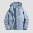 thumbnail image 3 of HUITKMM Womens Fall Jackets Unisex Windproof Outdoor Jacket Stylish and Versatile for Couples, 3 of 5