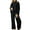 Black, variant on Amzcrzy Lounge Sets for Women Women's Fall Winter New Solid Texture Casual Set Thick Loose Drawstring Home Furnishing Long Sleeve+Pants Two Piece Set Womens Loungewear Set Ladies Pajamas Sets