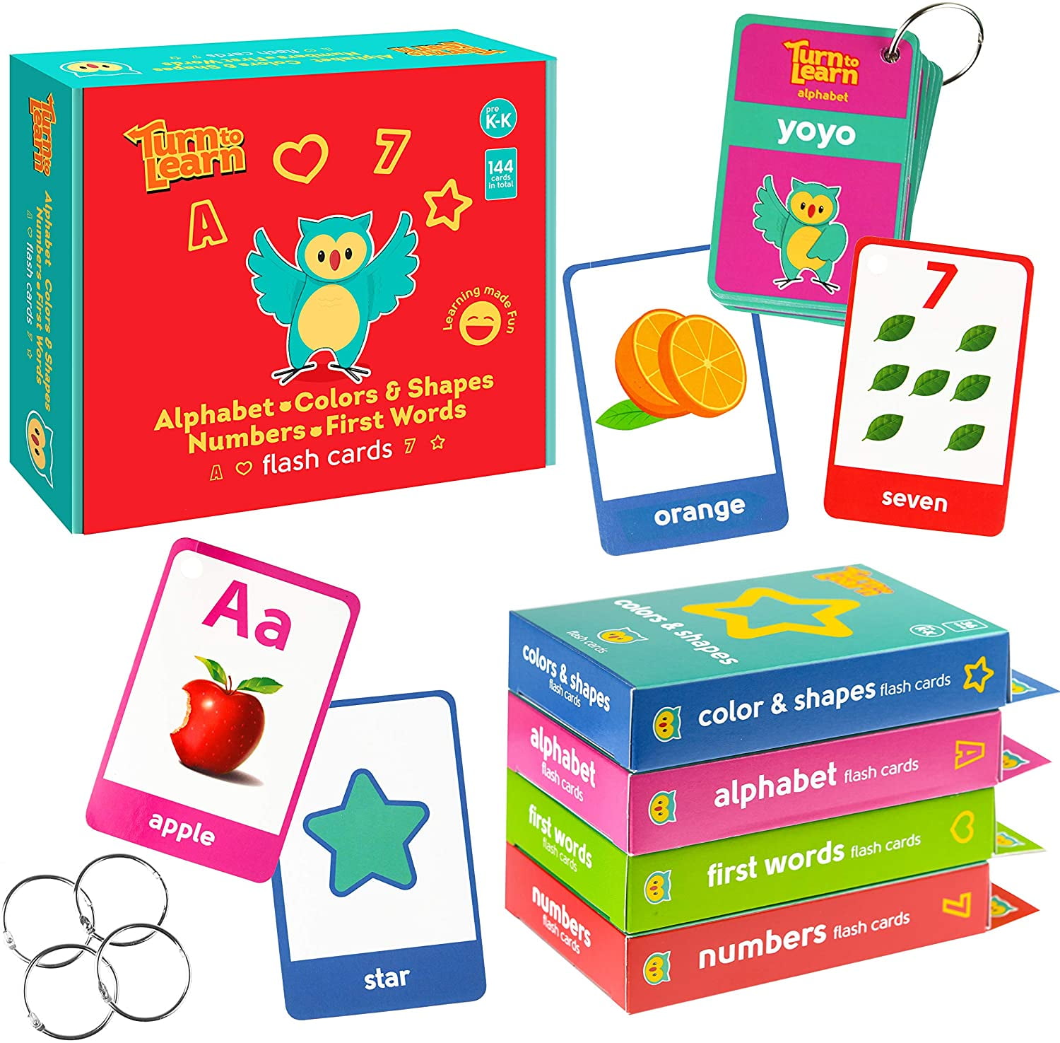 Turn to Learn PreK Flash Cards Flash Cards Bundle Educational