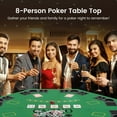 thumbnail image 4 of Costway 48" Poker Table Top - 8 Player Foldable Texas Holdem Poker Table Topper Green, 4 of 10