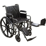 Roscoe Medical Steel K2-Lite Wheelchair, 16" Seat with Elevating Legrests, 250 lb Weight Capacity