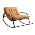 thumbnail image 4 of GROWTH TANK Rocking Chair Lazy Sofa Lounge Chair Leisure recliner Easy to Clean Rocker Chair Orange, 4 of 9