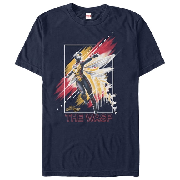 Men's Marvel Ant-Man and the Wasp Color Streak  Graphic Tee Navy Blue Small