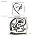 thumbnail image 2 of CCOCC Wall Paper,Love Design Decals,Self-Adhesive Long-Lasting Shine Wall Decor Living Room,Black, 2 of 4
