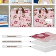 thumbnail image 6 of Rectangle Storage Basket with Handles Rugby Bow Flower Pattern Collapsible Storage Bin Large Storage Bins Decorative for Clothes Toys Bedroom, 6 of 8